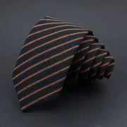 Thickened Sanded Fabric Hand Hit Men's Business Fashion Striped Solid Color Tie Cotton Formal Wear