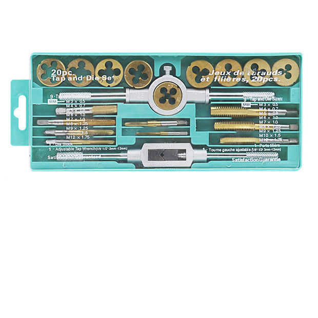 Tap And Die Set Hand Tap Hardware Tool Wrench Wrench Metric Tap Set