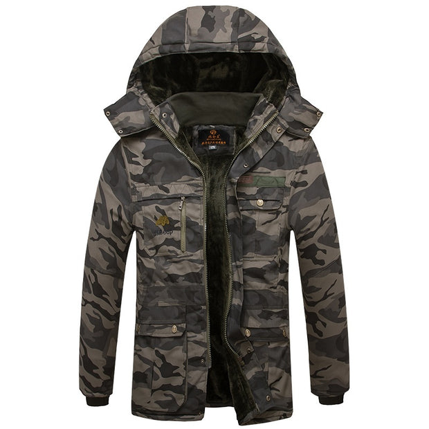 Windproof And Cold-resistant Ultra-fine-meshed Thickening Velvet Lining Cotton-padded Jacket