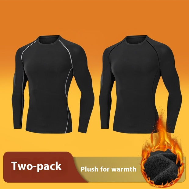 Tights Men's Winter Fleece-lined Quick-drying Warm Keeping Sports Underwear Base High Elastic Training Running Outfit