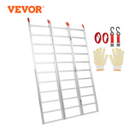 VEVOR Tri-Fold Aluminum Loading Ramp 1500 Lbs 77in X 54in For Tractors ATVs UTVs