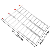 VEVOR Tri-Fold Aluminum Loading Ramp 1500 Lbs 77in X 54in For Tractors ATVs UTVs