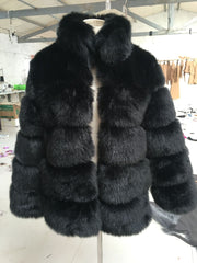 Ladies Faux fox fur coat