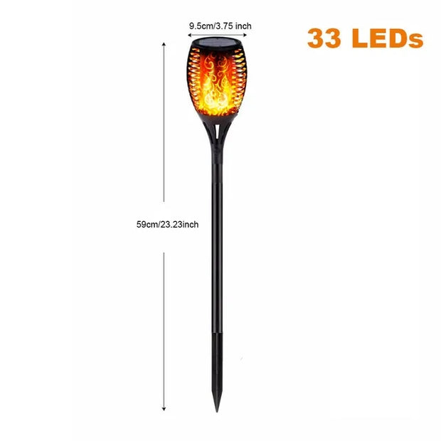 Waterproof Led Solar Garden Light Flickering Flame Torches Lamp