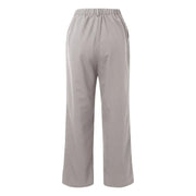 Solid Wide Leg Pants For Woman Work Business