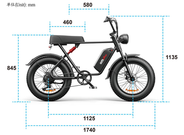 C91 20 Inch 20A Black Electric Bike