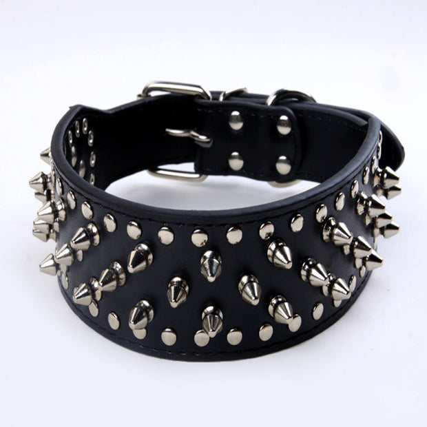 Bullet Nail Pet Medium And Large Rivet Dog Collar