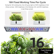 Smart Hydroponics Growing System Indoor Garden Kit 9 Pods Automatic Timing with Height Adjustable 15W LED Grow Lights 2L Water Tank Smart Water Pump for Home Office Kitchen