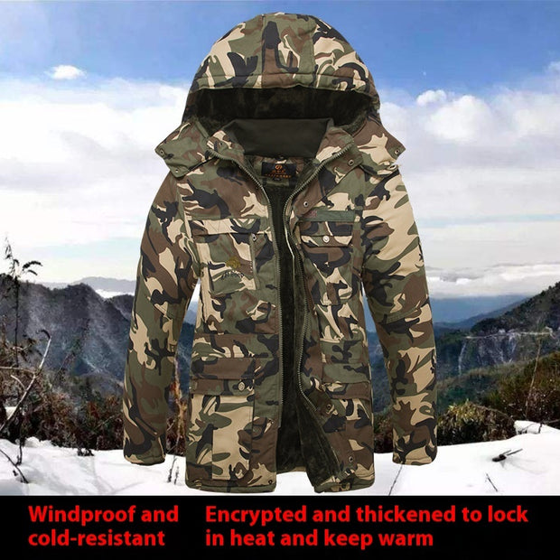 Windproof And Cold-resistant Ultra-fine-meshed Thickening Velvet Lining Cotton-padded Jacket