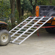 VEVOR Tri-Fold Aluminum Loading Ramp 1500 Lbs 77in X 54in For Tractors ATVs UTVs