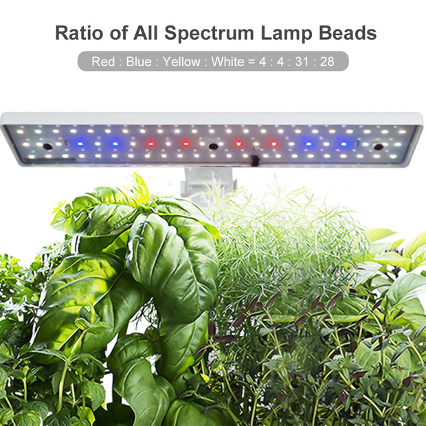 Smart Hydroponics Growing System Indoor Garden Kit 9 Pods Automatic Timing with Height Adjustable 15W LED Grow Lights 2L Water Tank Smart Water Pump for Home Office Kitchen