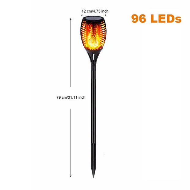 Waterproof Led Solar Garden Light Flickering Flame Torches Lamp